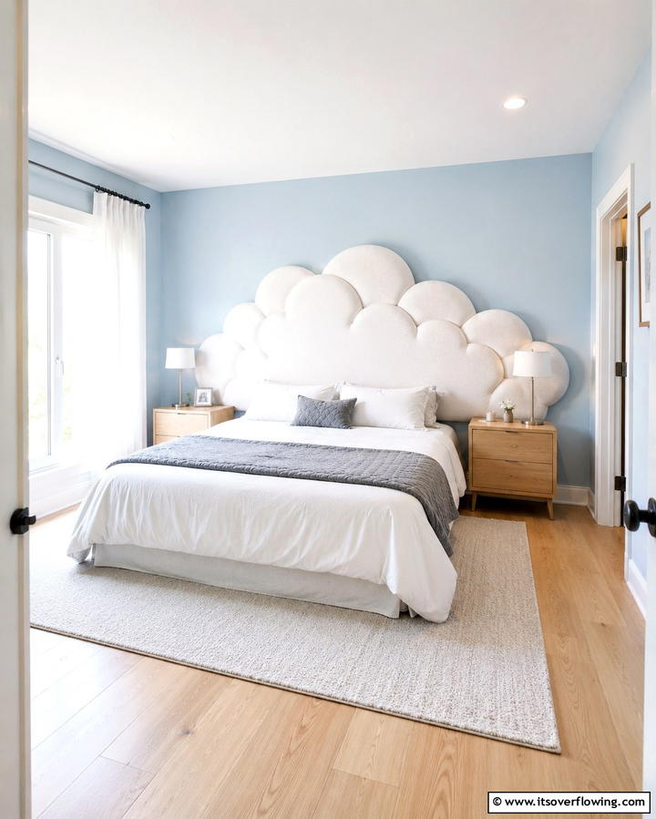 Floating Cloud Headboards - 25 Dreamy Cloud-Themed Bedroom Ideas for Relaxation