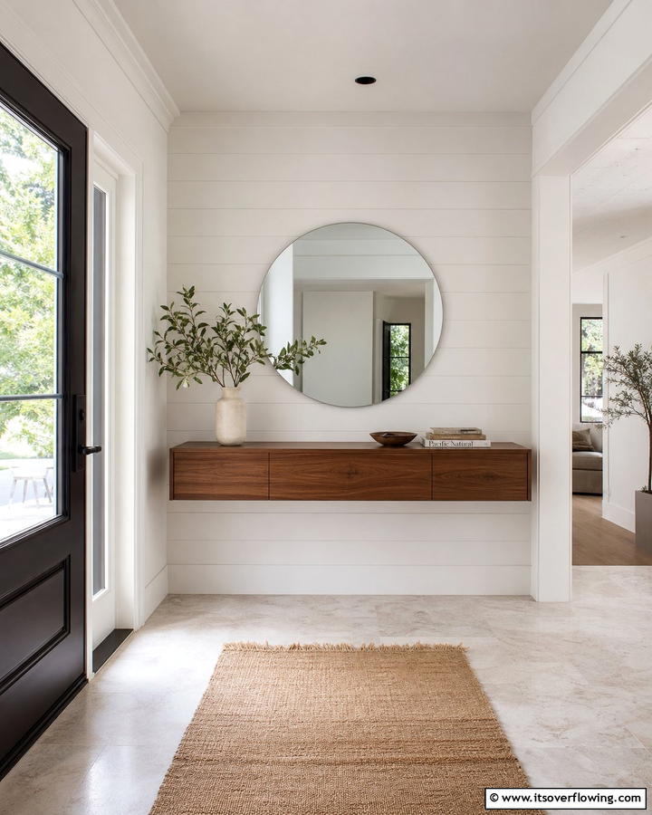 Floating Console Tables - 30 Modern Entryway Ideas- First Impressions with Style