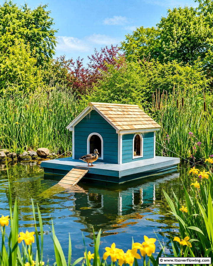 Floating Duck House for Ponds - 25 Duck House Ideas for Your Backyard