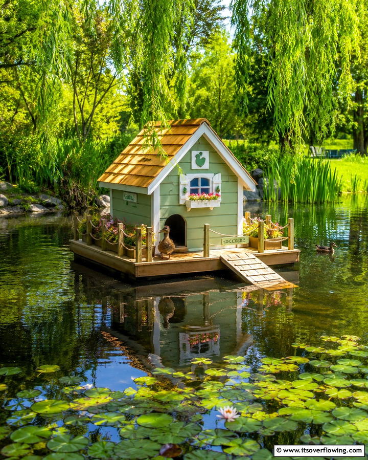 Floating Duck House - 25 Duck House Ideas for Your Backyard