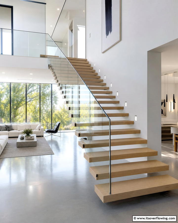 Floating Elegance The Minimalist Staircase - 21 Creative Staircase Design Ideas for Modern Homes