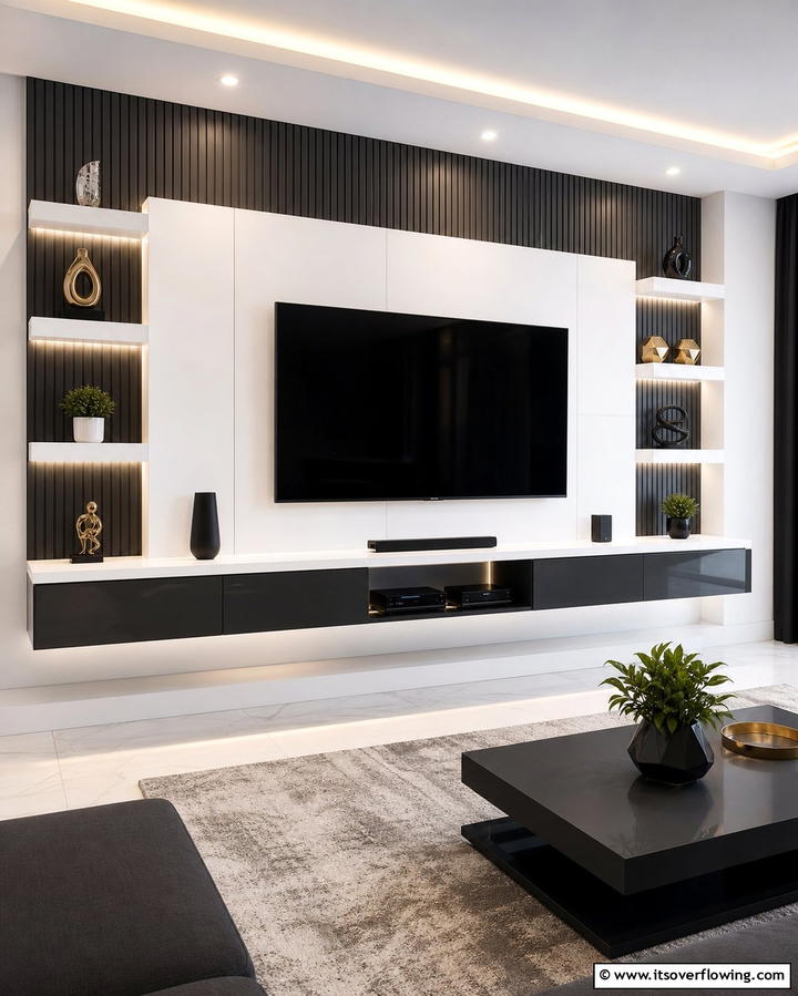 Floating Entertainment Center - 25 TV Stand Ideas to Complement Your Home Decor