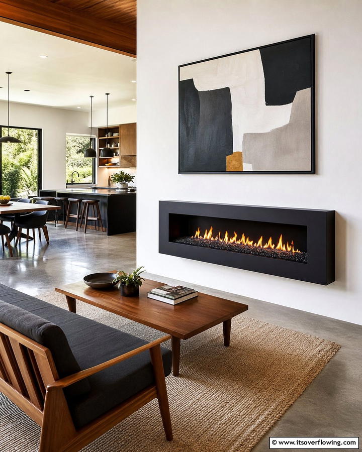 Floating Fireplace Design - 20 Mid-century Modern Fireplace Ideas for a Retro Look