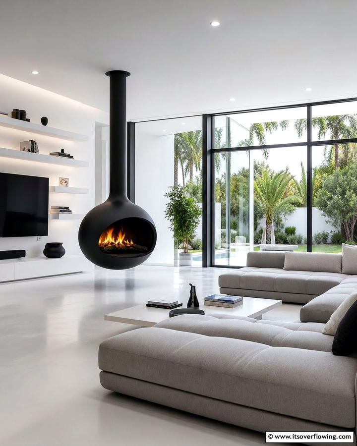 Floating Fireplace Fantasies - 21 Cozy and Modern Fireplace Ideas for Every Home Style