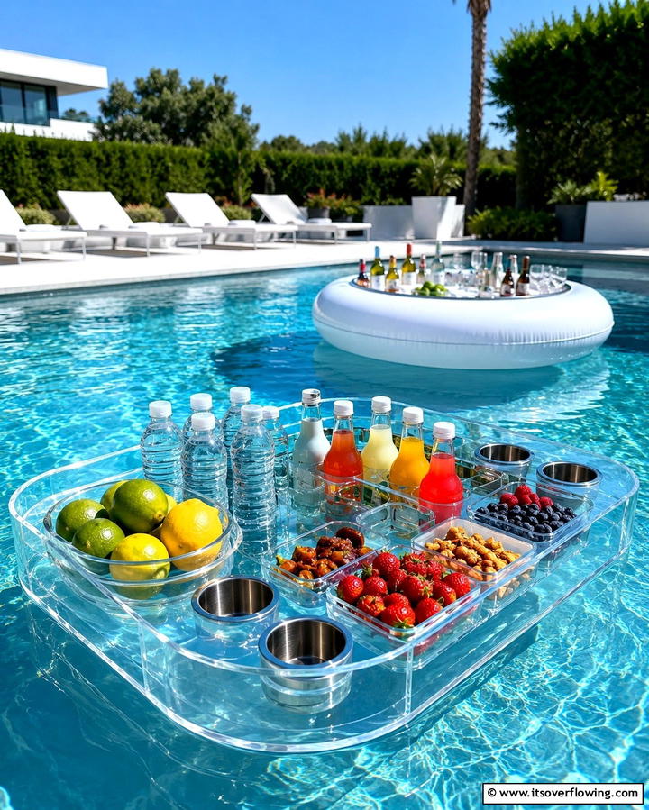 Floating Food and Drink Stations - 25 Pool Party Ideas for a Fun and Memorable Summer