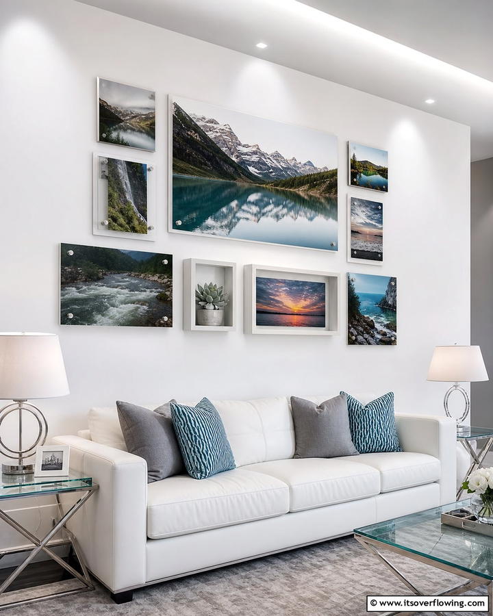 Floating Frame Wall Display - 21 Media Wall Ideas to Elevate Your Entertainment Zone