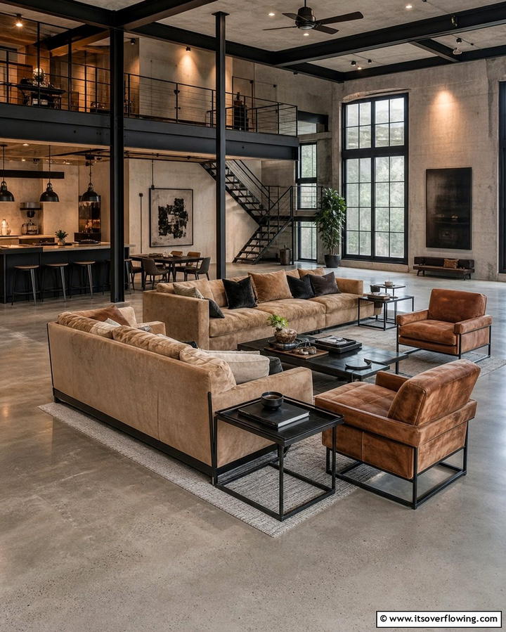 Floating Furniture Arrangements - 25 Large Living Room Ideas for Spacious Comfort