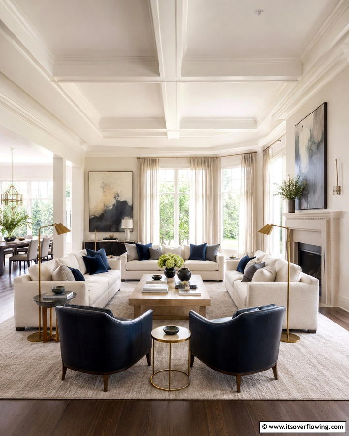Floating Furniture Layout - 30 Awkward Living Room Layout Solutions for Cohesive Design