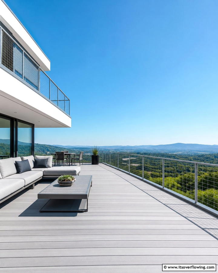 Floating Hog Wire Deck Railing - 20 Hog Wire Deck Railing Ideas for Rustic Charm