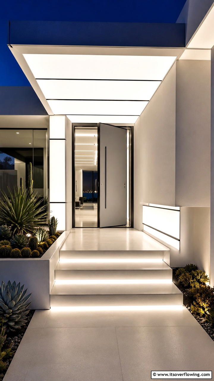Floating Illumination Boards - 30 Inviting Front Porch Lighting Ideas for Curb Appeal