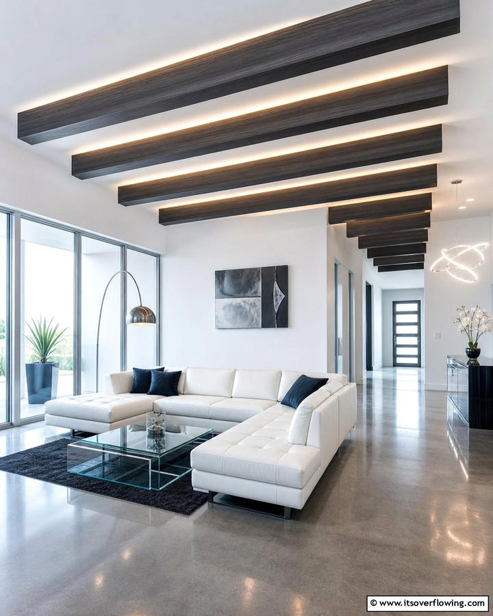 Floating Illusion Beams - 21 Decorative Ceiling Beam Ideas for Rustic Charm