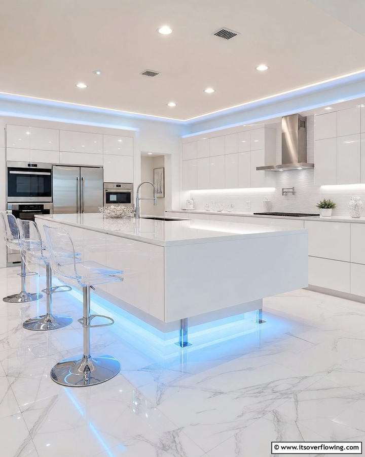 Floating Island Illusion - 30 Kitchen Island Decor Ideas for Stylish Functionality