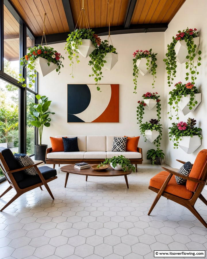 Floating Planters - 20 Mid-century Modern Sunroom Ideas for a Retro Vibe