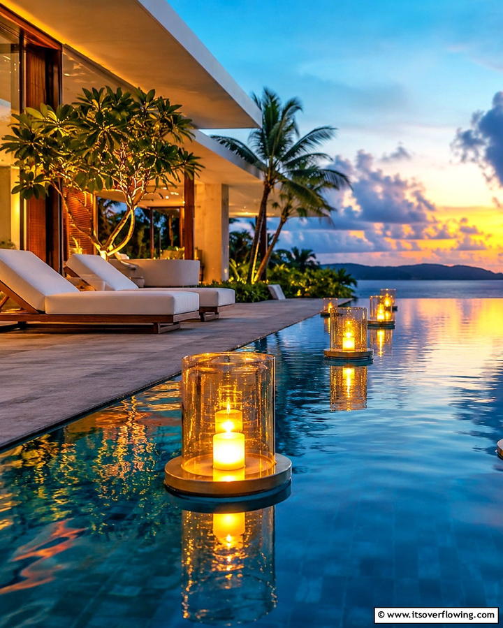 Floating Pool Lanterns - 25 Pool Decor Ideas to Transform Your Outdoor Space
