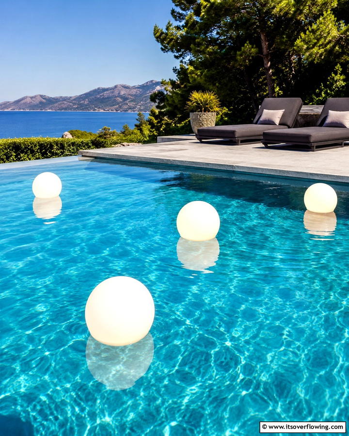 Floating Pool Lights - 25 Pool Decor Ideas to Transform Your Outdoor Space