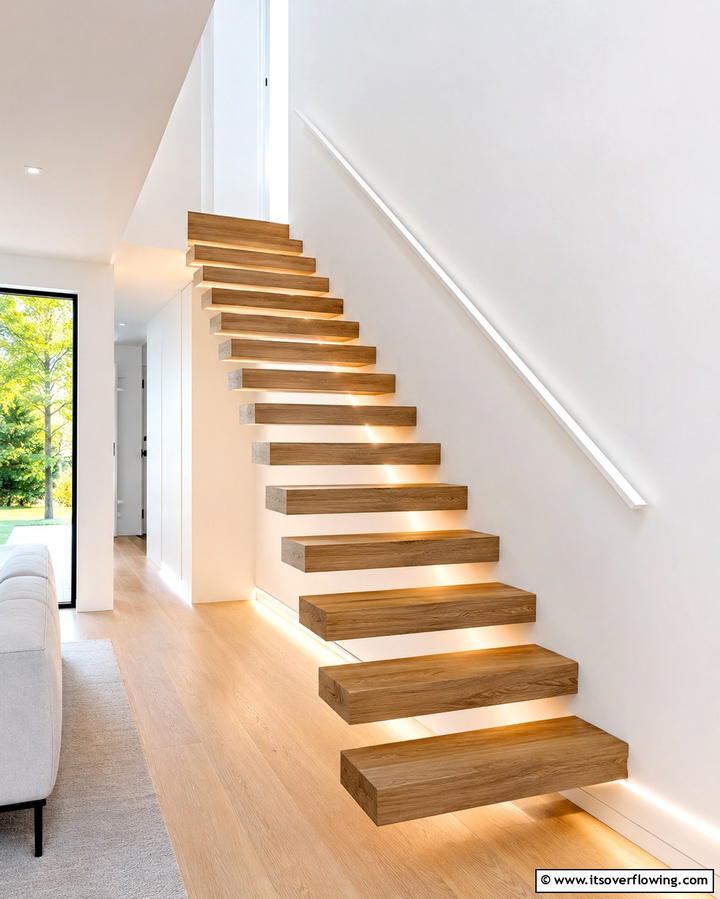 Floating Railings for a Minimal Look - 25 Stair Railing Ideas for Modern and Traditional Homes