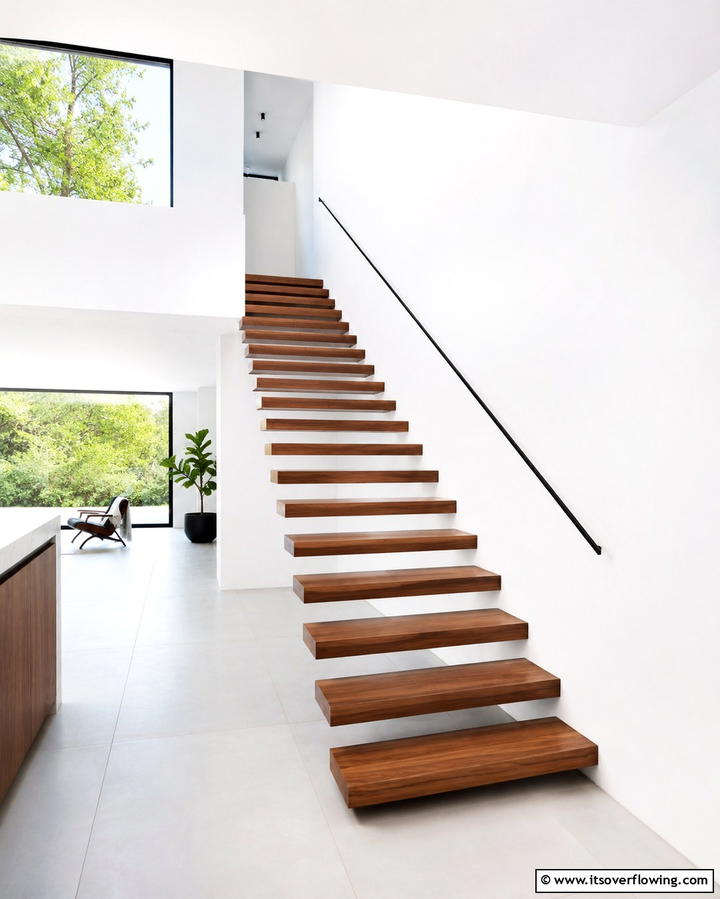 Floating Railings for a Minimalist Effect - 25 Stair Railing Ideas for Modern and Traditional Homes