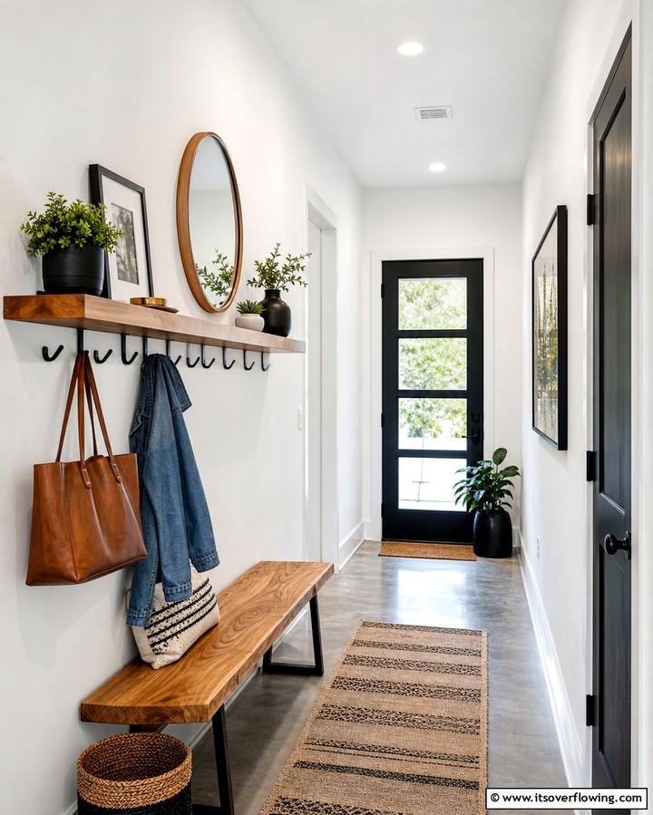Floating Shelf Organizer - 25 Drop Zone Ideas to Keep Your Home Organized and Tidy