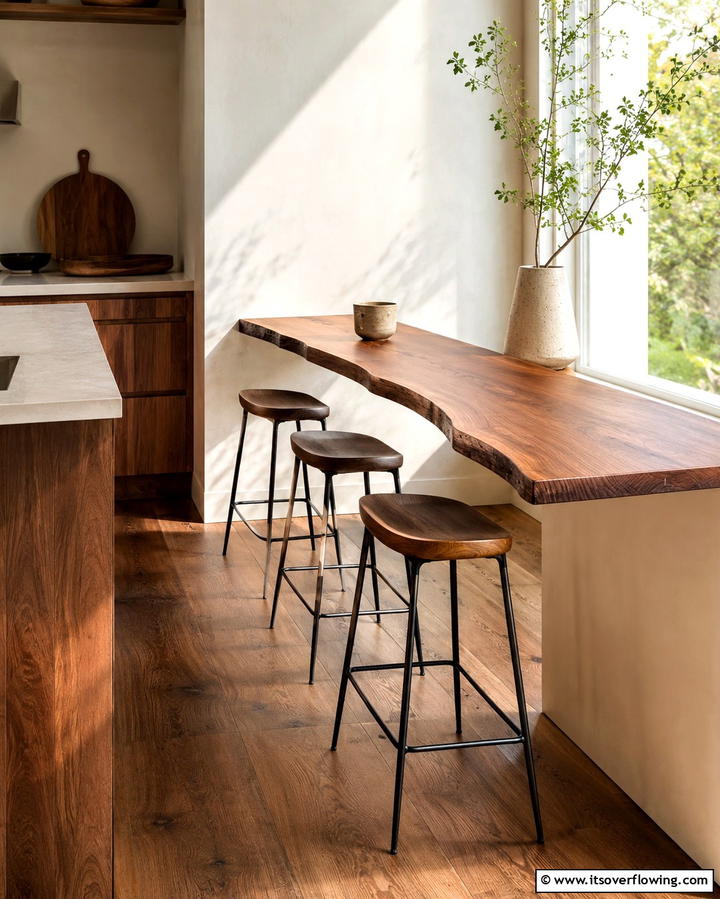 Floating Shelf Table - 25 Small Kitchen Table Ideas for Cozy Meals