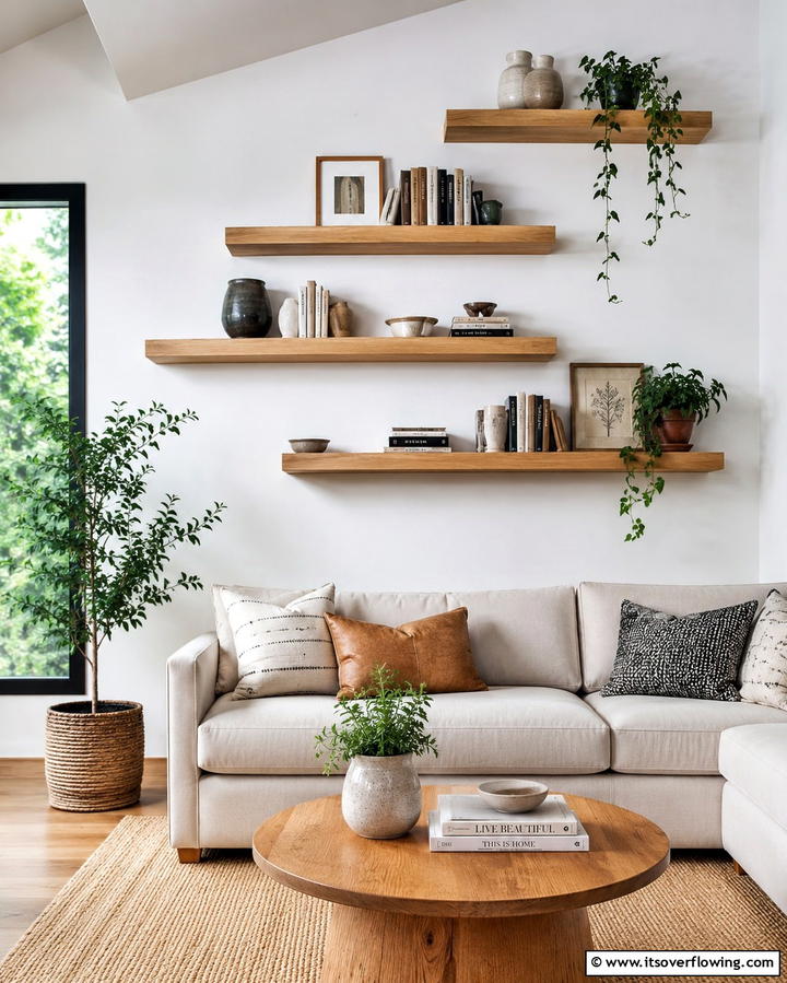 Floating Shelves - 25 Large Wall Decor Ideas to Make a Bold Statement