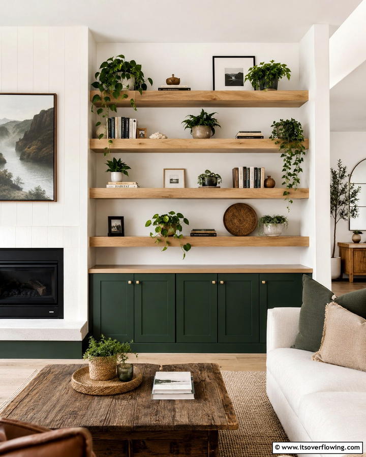 Floating Shelves - 25 Loft-style Living Room Ideas for Modern Homes