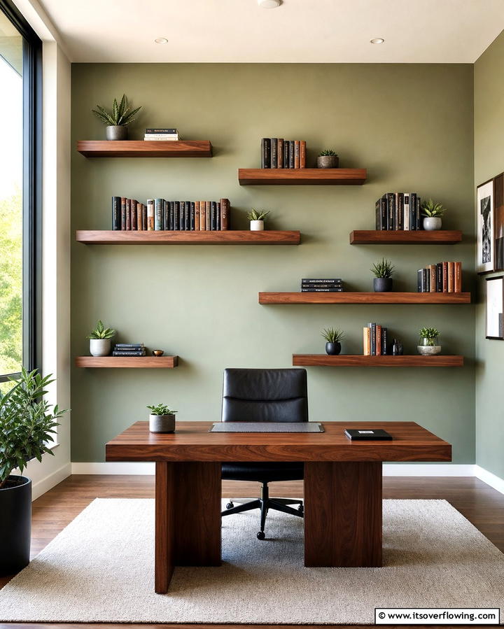 Floating Shelves - 25 Office Storage Ideas to Keep Your Workspace Organized and Clutter-free