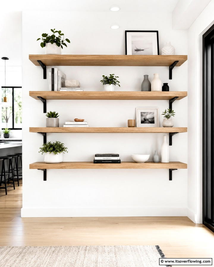 Floating Shelves for a Minimalist LookExact - 30 Living Room Shelf Ideas for Stylish Storage Solutions