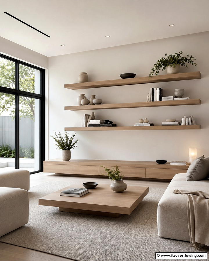 Floating Shelves for a Minimalist LookExact - 25 Living Room Bookshelf Ideas for Stylish Storage