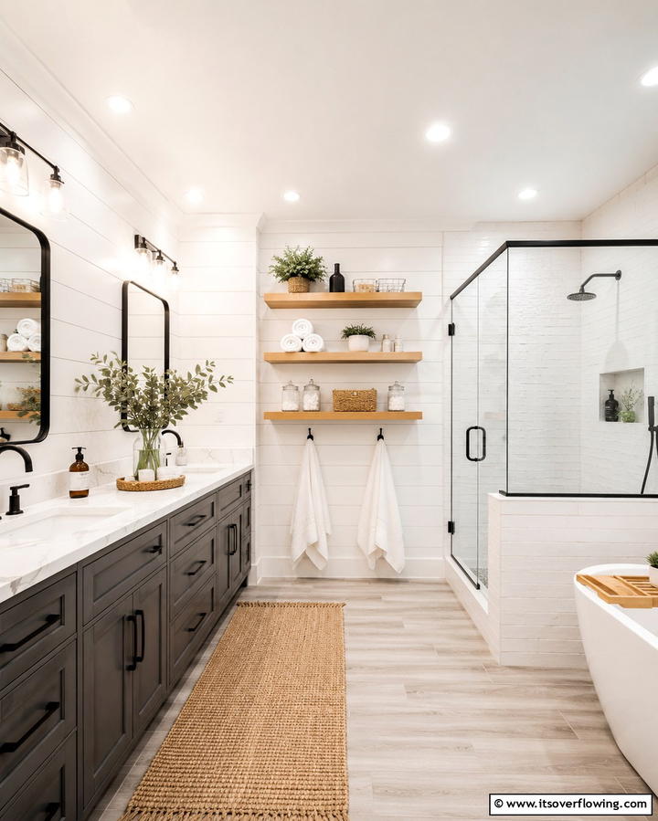 Floating Shelves in the Bathroom for Storage - 25 Floating Shelves Ideas for Stylish and Functional Storage