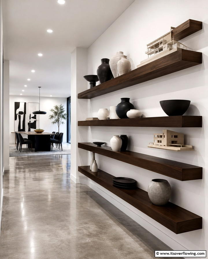 Floating Shelves with Hidden Brackets - 25 Floating Shelves Ideas for Stylish and Functional Storage