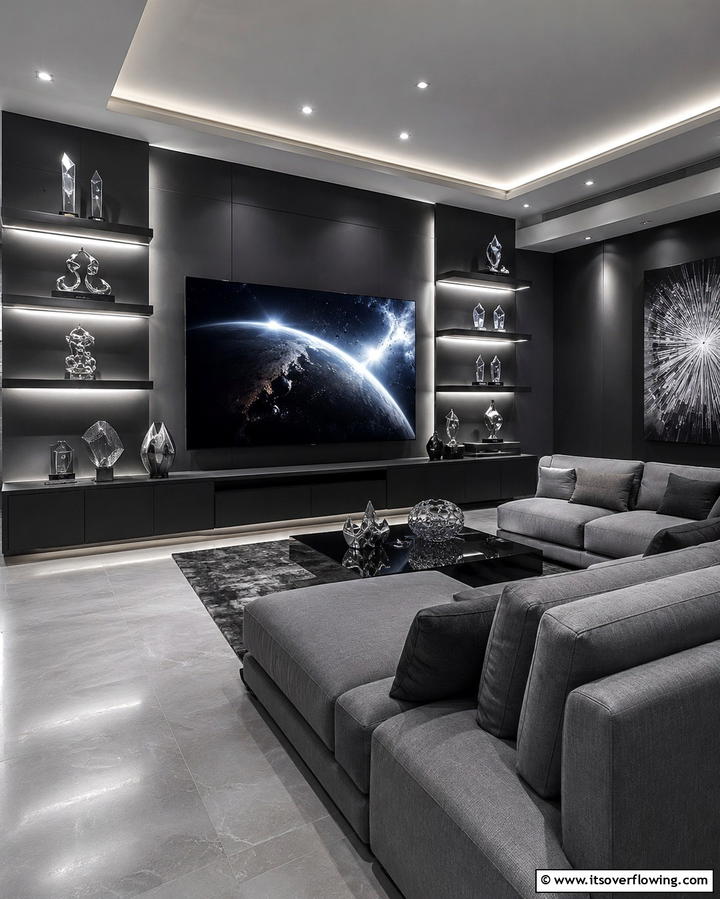 Floating Shelves with LED Lighting - 25 Floating Shelves Ideas for Stylish and Functional Storage