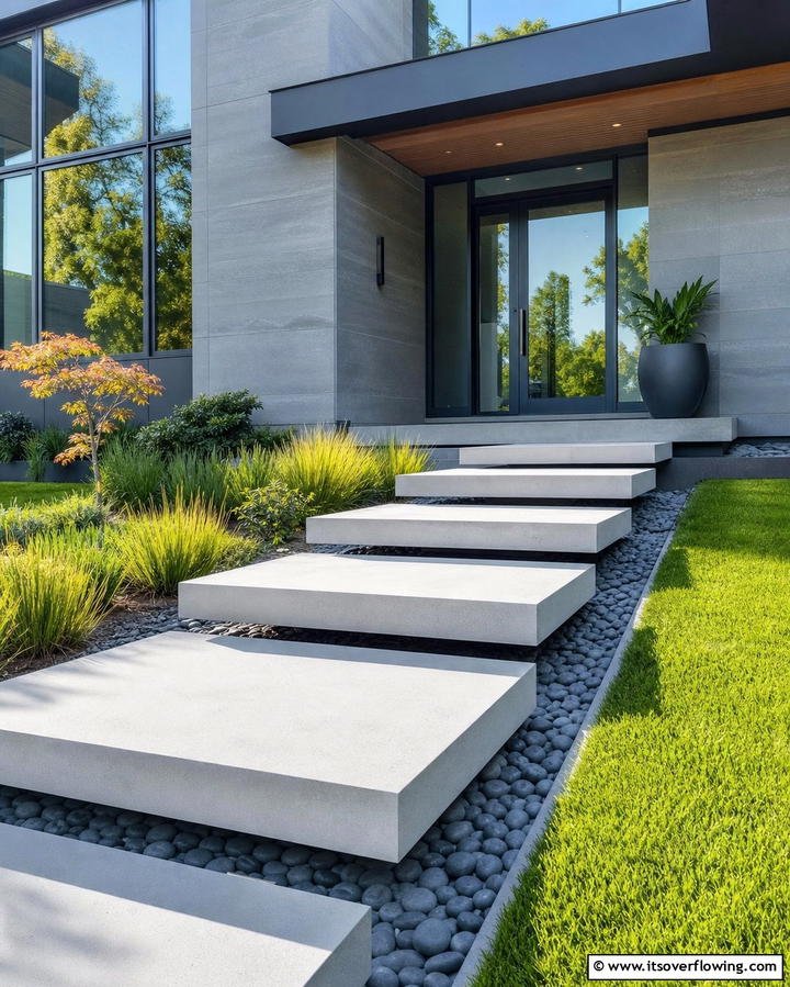 Floating Steps - 25 Patio Steps Ideas to Enhance Your Outdoor Space