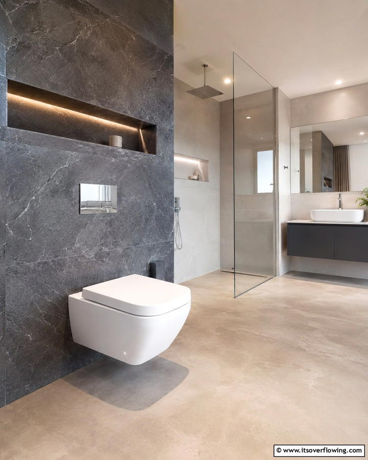 Floating Toilet Design - 25 Small Ensuite Design Ideas for Compact Bathrooms