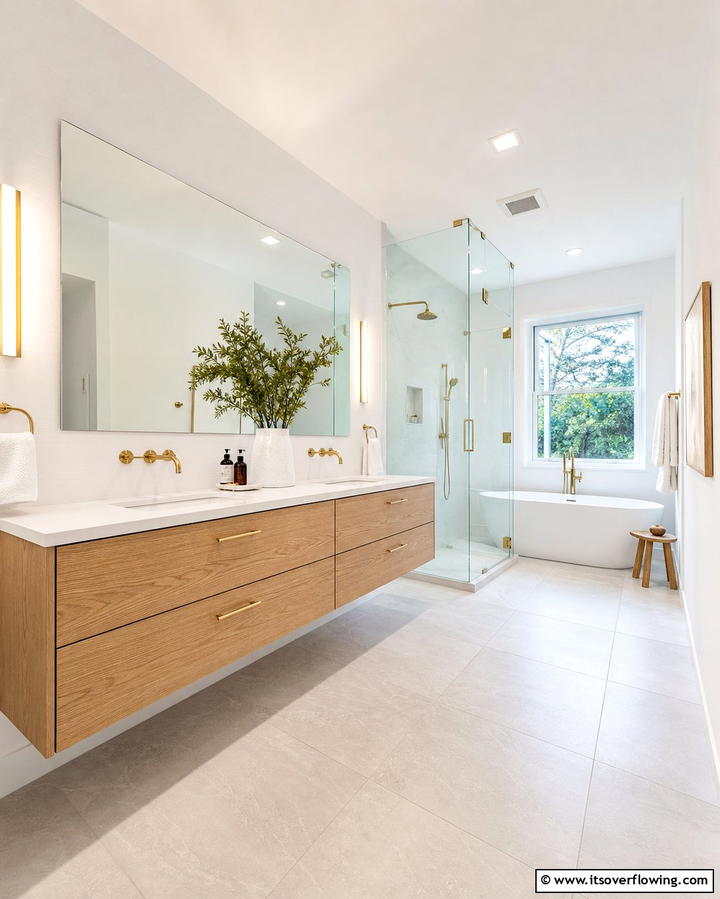 Floating Vanities for Space Efficiency - 25 Bathroom Remodel Ideas for a Fresh New Look