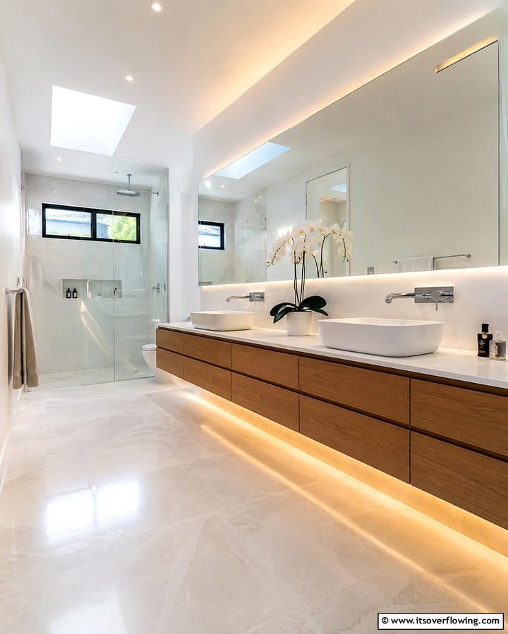 Floating Vanity Bathroom - 30 Stylish Bathroom Decor Ideas for a Spa-Like Retreat