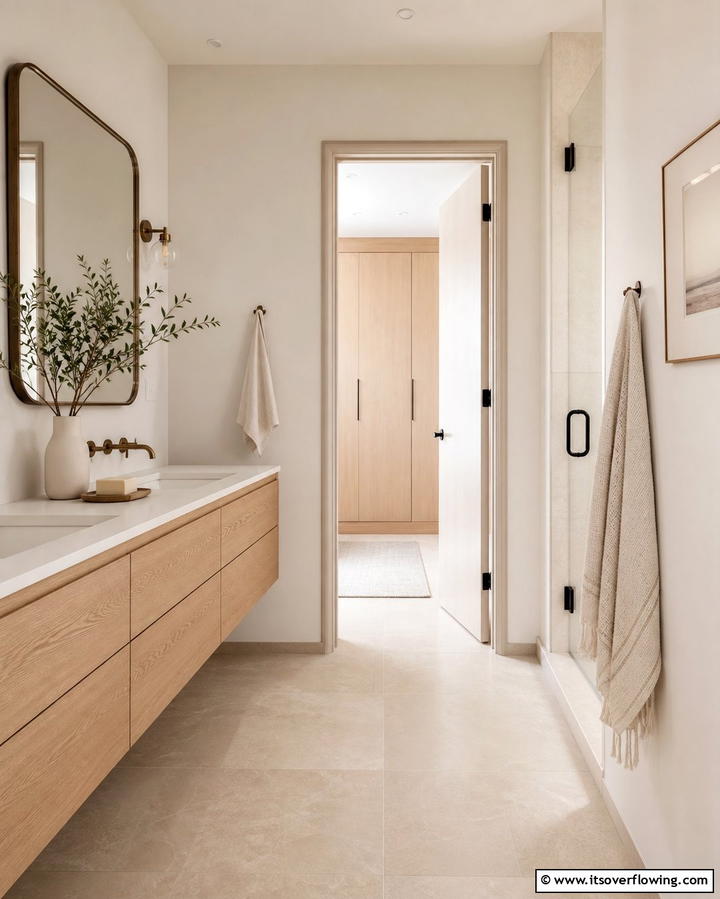 Floating Vanity Designs - 25 Hallway Bathroom Ideas to Maximize Small Spaces