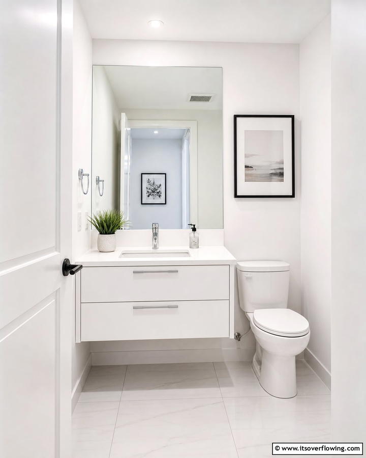 Floating Vanity Units - 25 Downstairs Toilet Ideas for Small Spaces