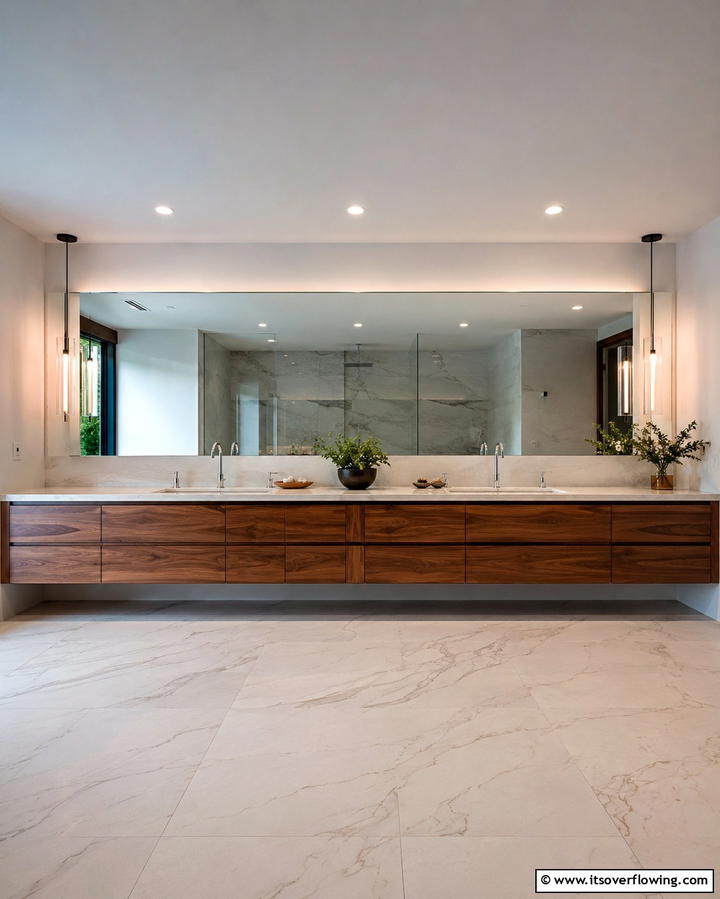 Floating Vanity With Integrated Sink - 25 Floating Vanity Bathroom Ideas for a Modern and Sleek Look