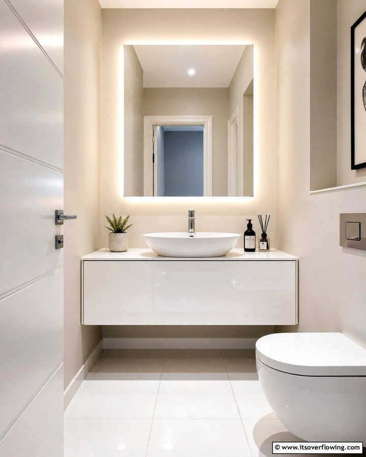 Floating Vanity for a Modern Touch - 25 Downstairs Toilet Ideas for Small Spaces