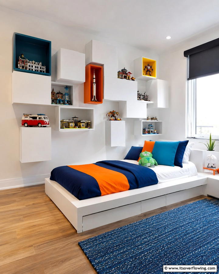 Floating Wall Cubes - 30 Creative Lego Storage Ideas to Organize Kids’ Spaces