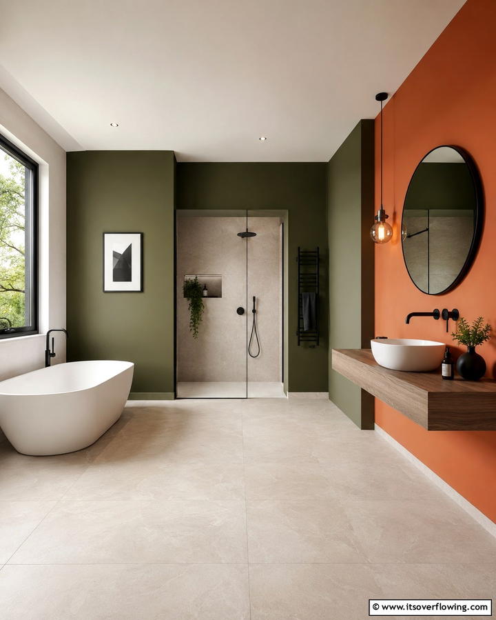 Floating Wooden Slats - 30 Stunning Bathroom Wall Ideas to Elevate Your Space