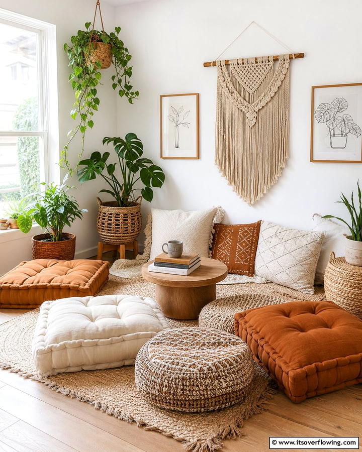 Floor Cushions for Casual Comfort - 25 Boho-Scandinavian Design and Decor Ideas