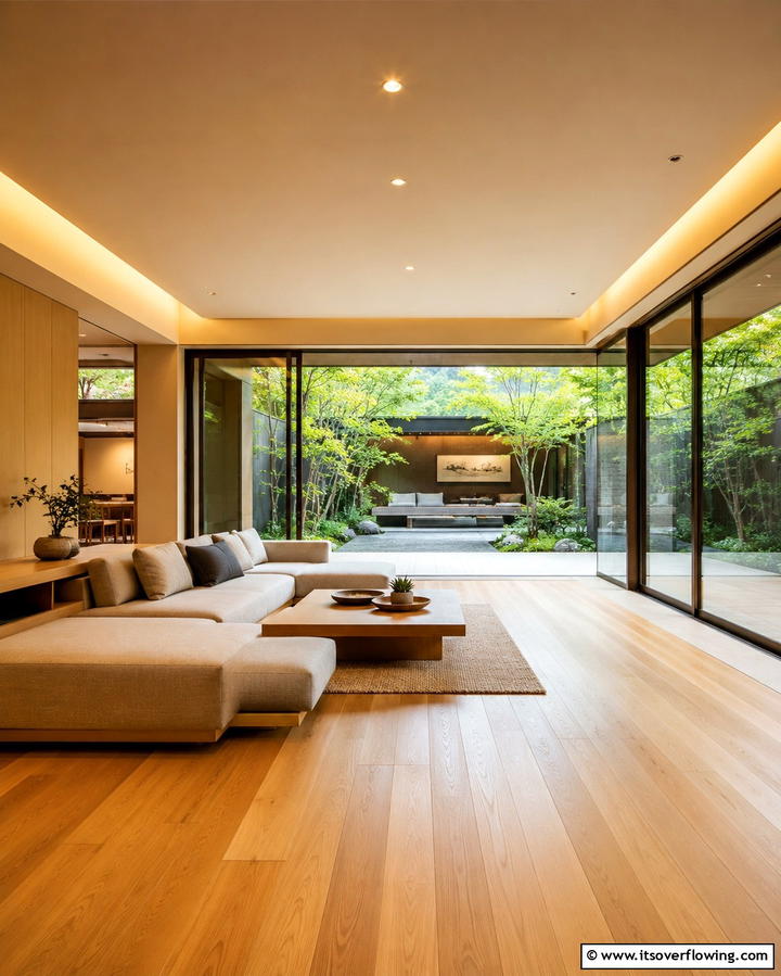 Floor Cushions for Comfort - 25 Japanese Style Living Room Ideas for Serenity