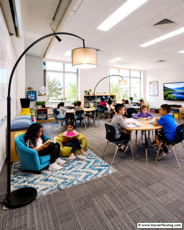 Floor Lamps for Flexibility - 25 Classroom Lighting Ideas for Better Learning