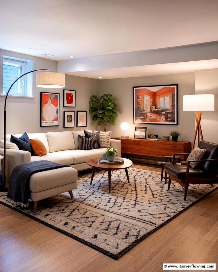 Floor Lamps for Versatile Lighting - 20 Basement Lighting Ideas to Brighten Your Space