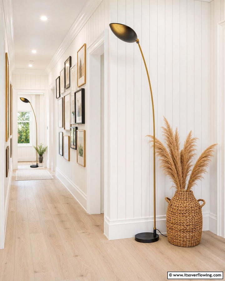 Floor Lamps for Vertical Emphasis - 20 Narrow Hallway Lighting Ideas to Brighten Your Space