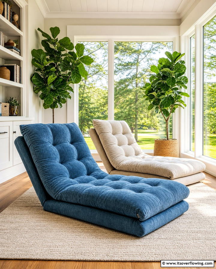 Floor Loungers for Relaxation - 25 Floor Seating Ideas for a Relaxing Living Space