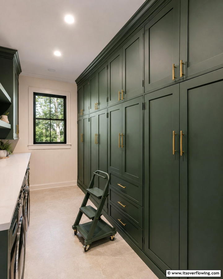 Floor to Ceiling Cabinets for Maximum Storage - 25 Laundry Room Cabinet Ideas for Organization