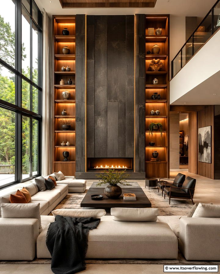 Floor to Ceiling Fireplace Wall - 30 Fireplace Wall Ideas to Transform Your Living Space