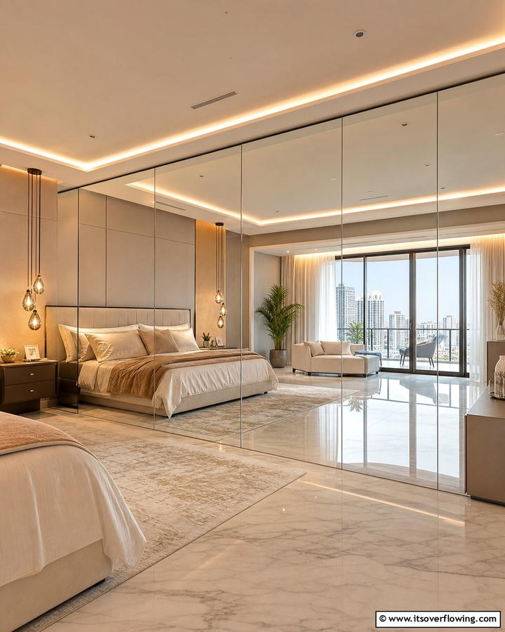 Floor to Ceiling Mirror for a Luxe Look - 20 Bedroom Mirror Ideas to Reflect Your Style